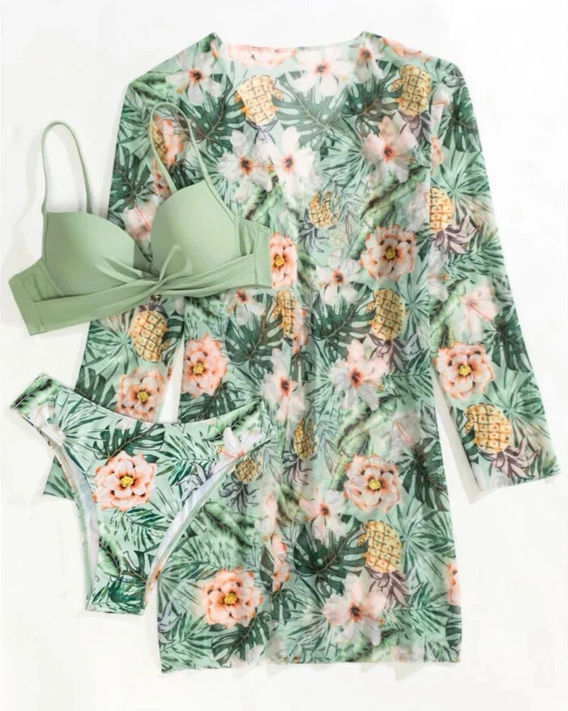 Beachwear Set - Tropicália Bikini + Beach Cover-Up - Image 7