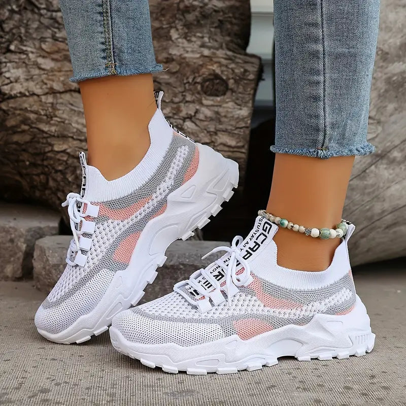 Breathable Women's Colorblock Sneakers - Image 4