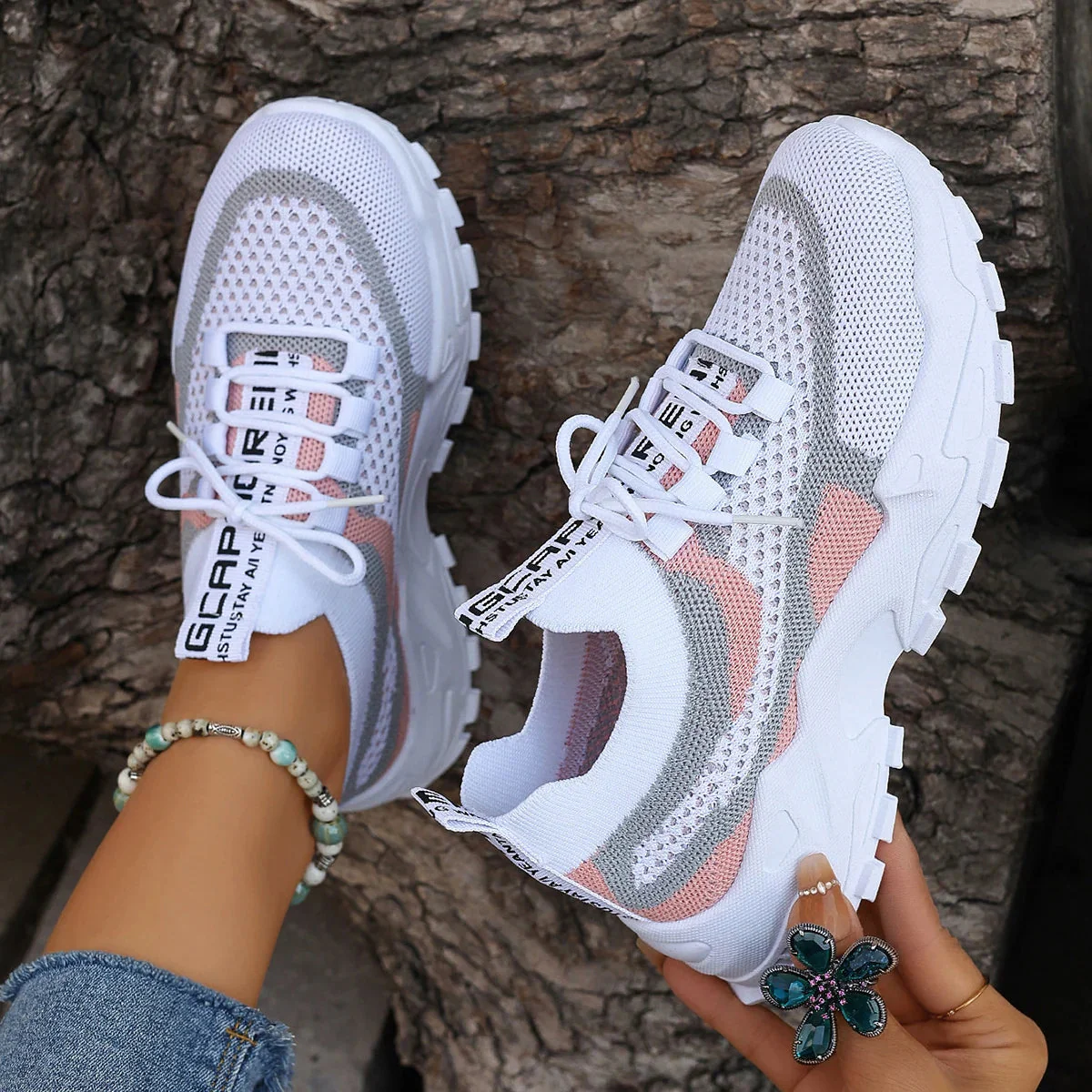 Breathable Women's Colorblock Sneakers - Image 6