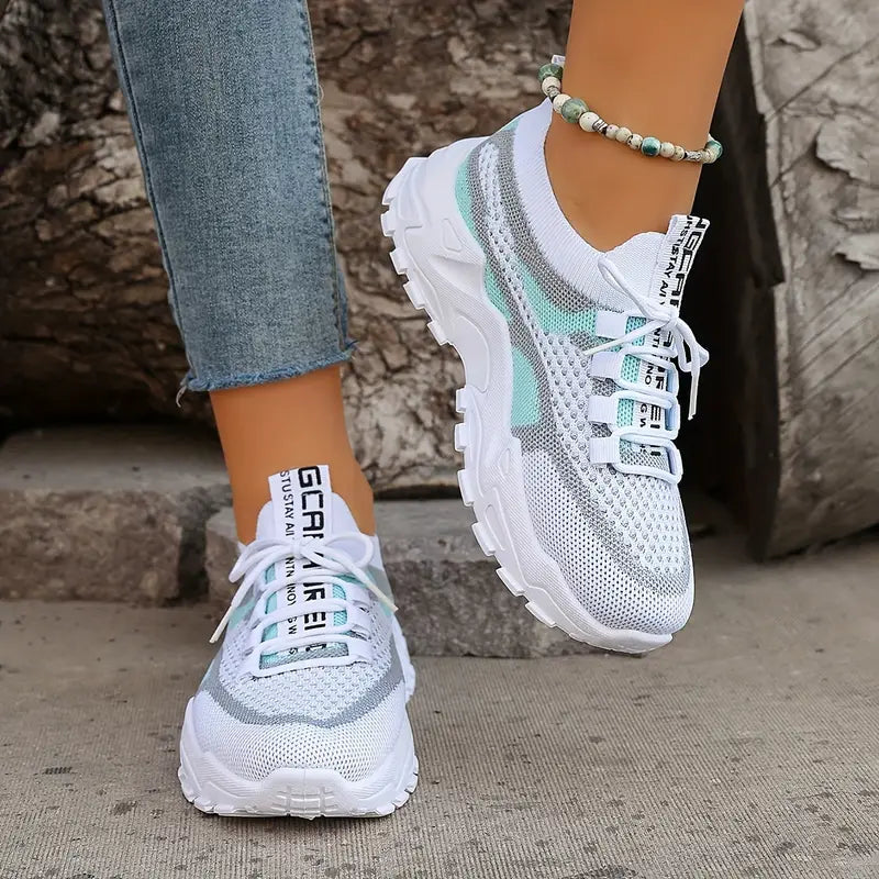 Breathable Women's Colorblock Sneakers - Image 7