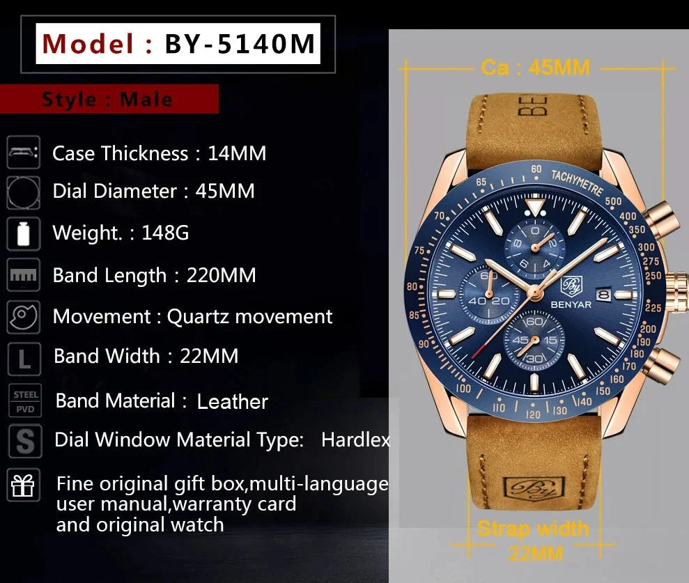 By Benyar Watch for Men - Image 3