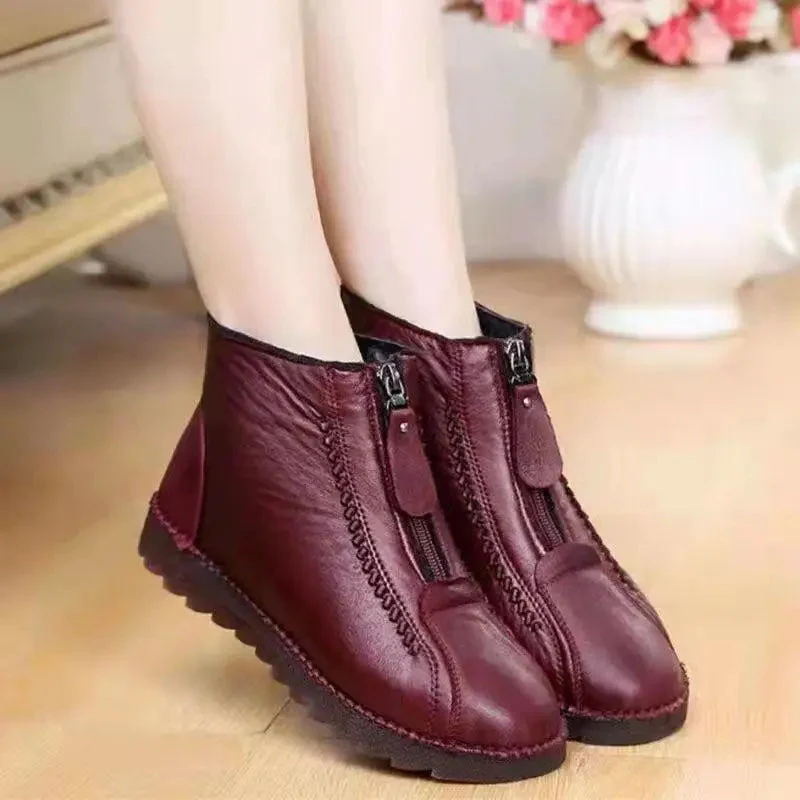 Elegant Leather Ankle Boots - Image 6