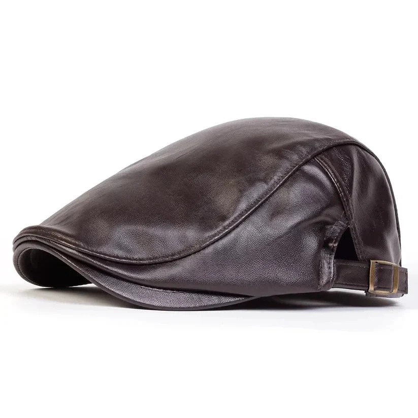 High Quality Trendy Leather Beret - Image 13