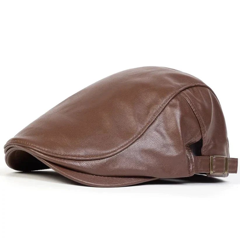 High Quality Trendy Leather Beret - Image 14