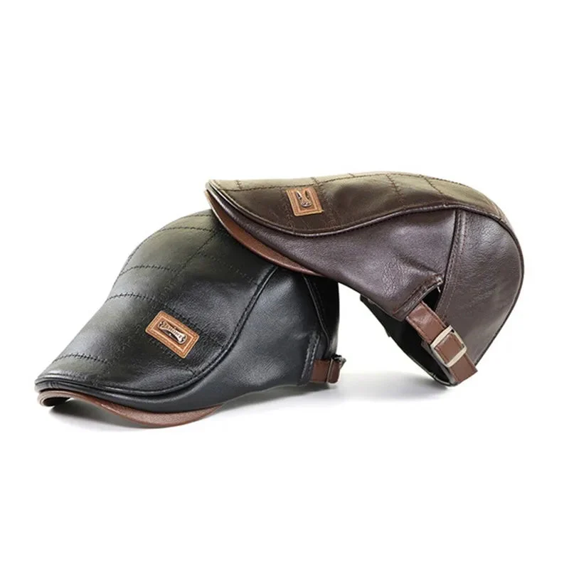 High Quality Trendy Leather Beret - Image 4