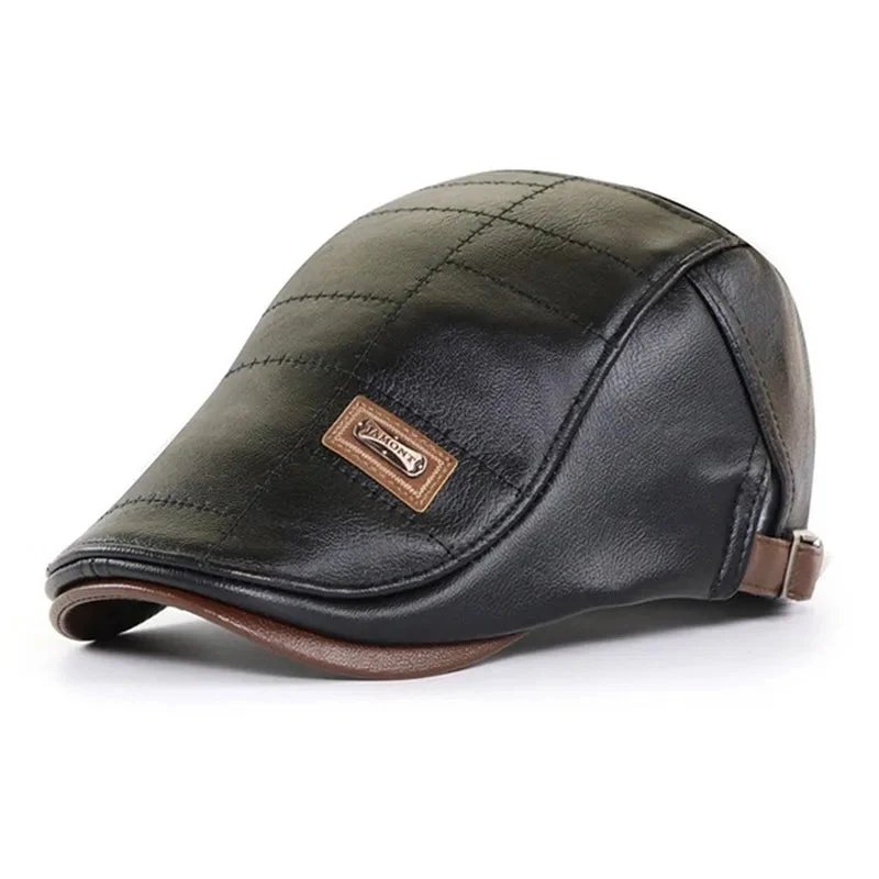 High Quality Trendy Leather Beret - Image 5
