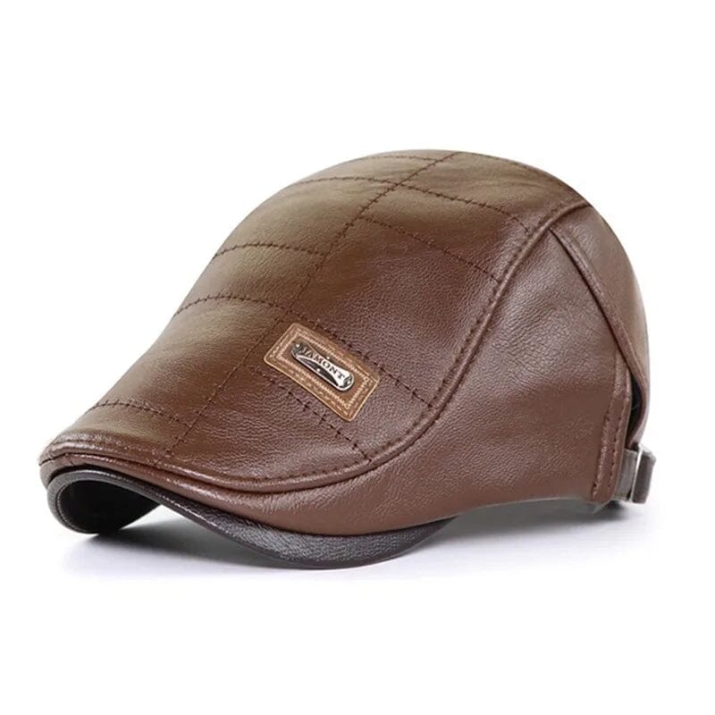 High Quality Trendy Leather Beret - Image 6
