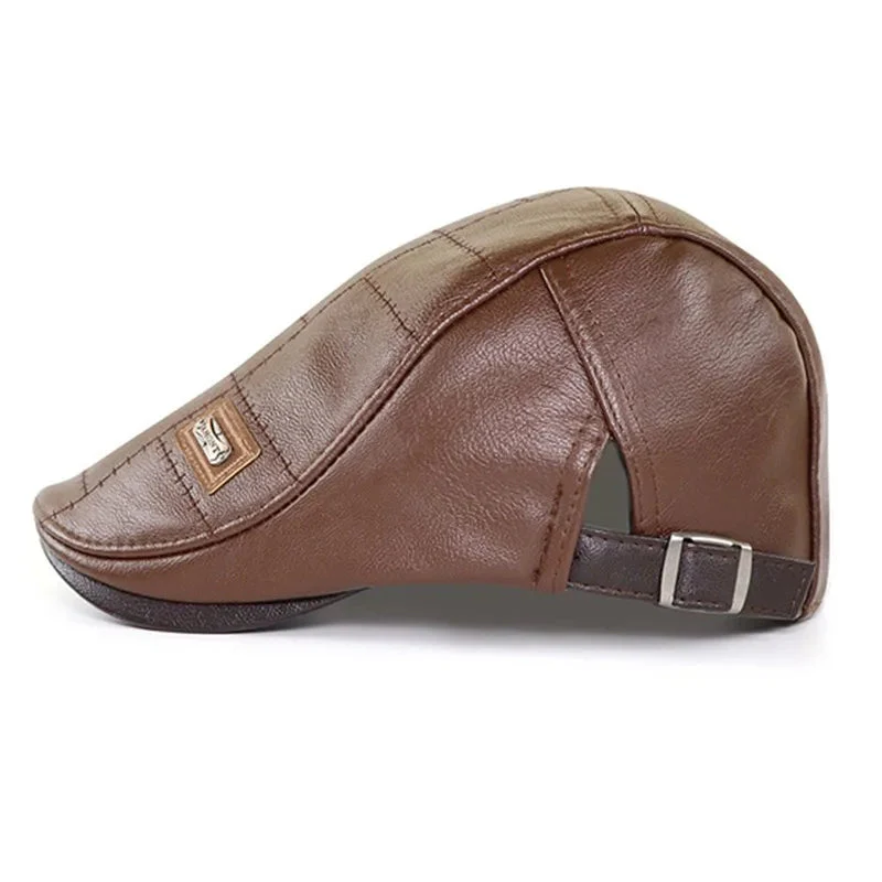 High Quality Trendy Leather Beret - Image 7