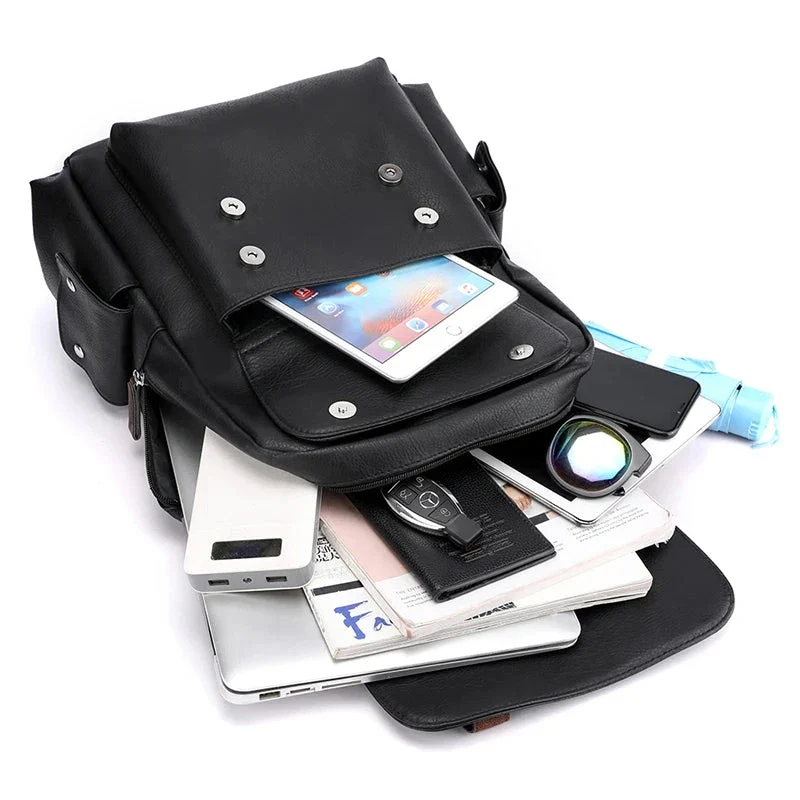 Leather Men's Backpack Balestrine - Image 14