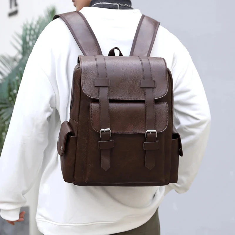 Leather Men's Backpack Balestrine - Image 17