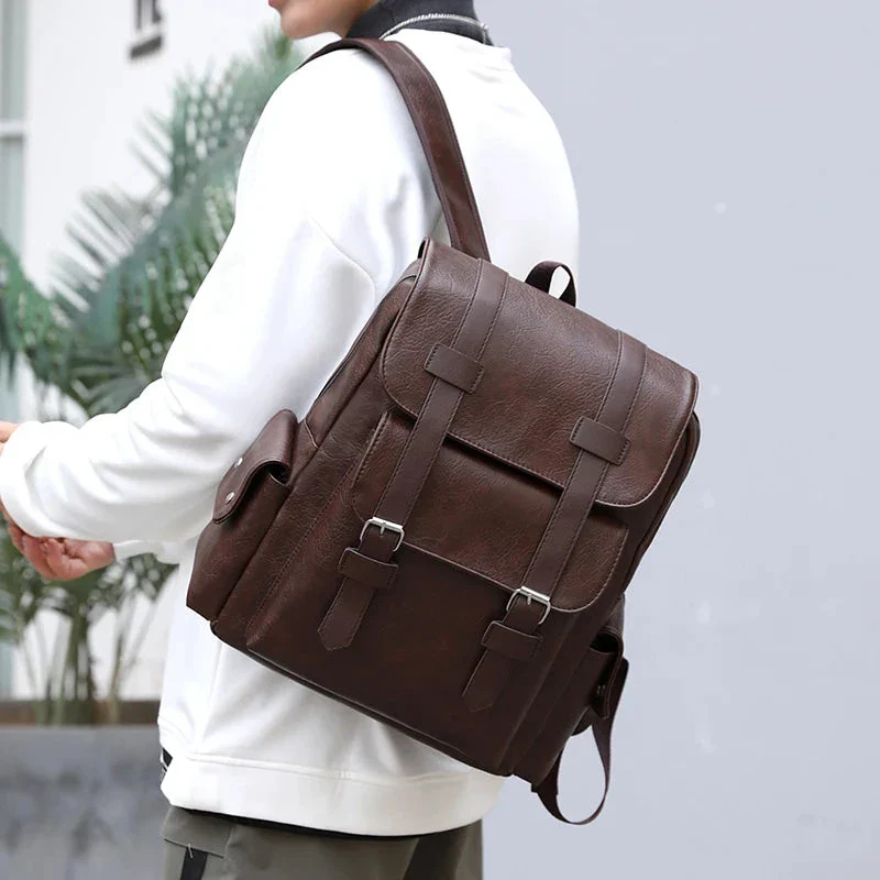 Leather Men's Backpack Balestrine - Image 18