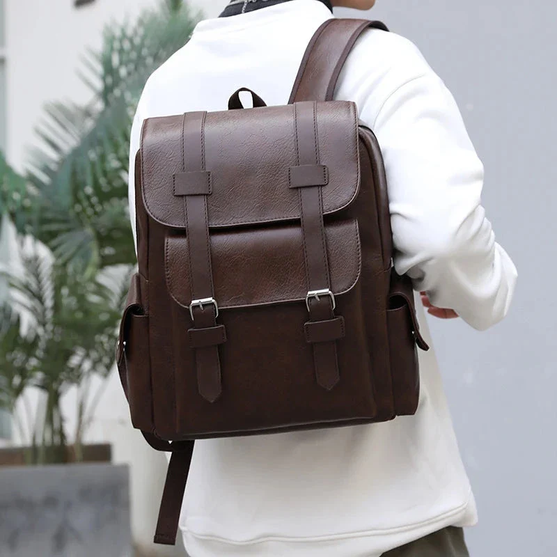 Leather Men's Backpack Balestrine - Image 19