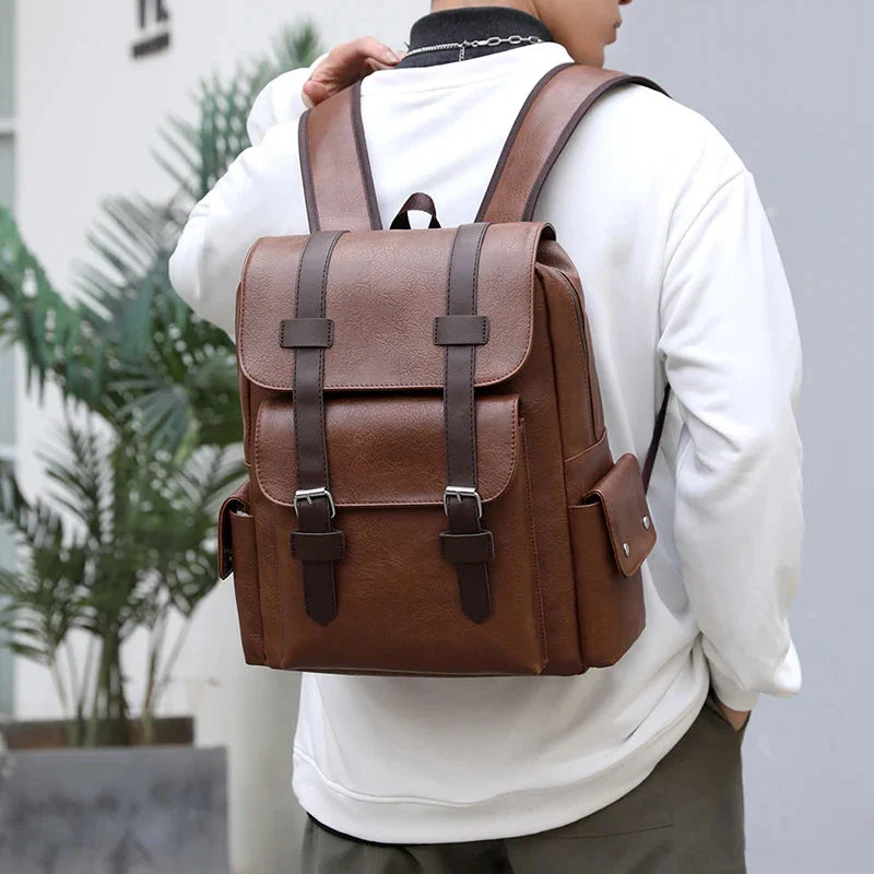 Leather Men's Backpack Balestrine - Image 20