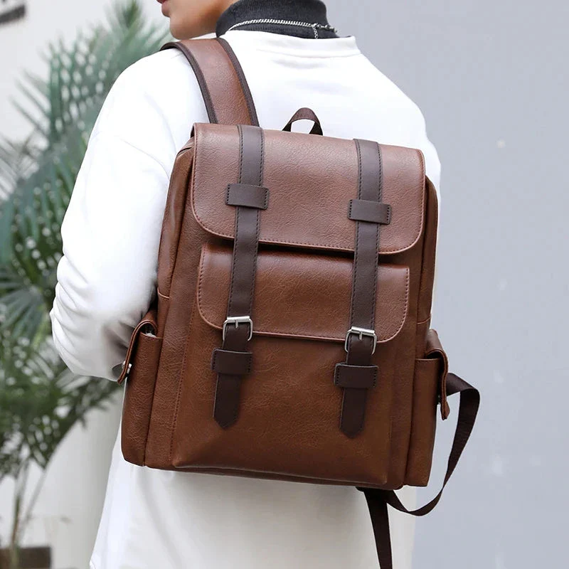 Leather Men's Backpack Balestrine - Image 22