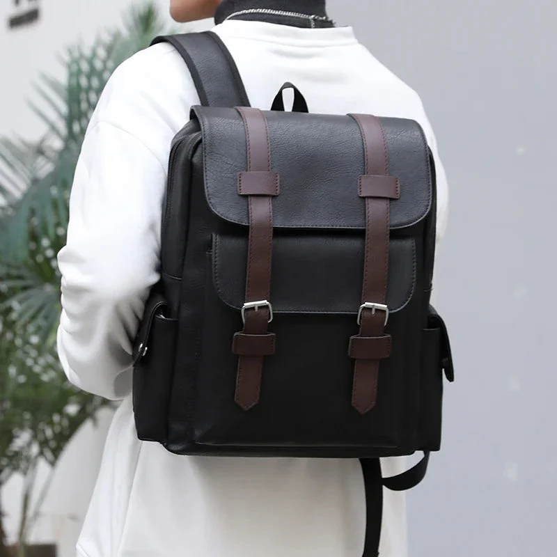 Leather Men's Backpack Balestrine - Image 23