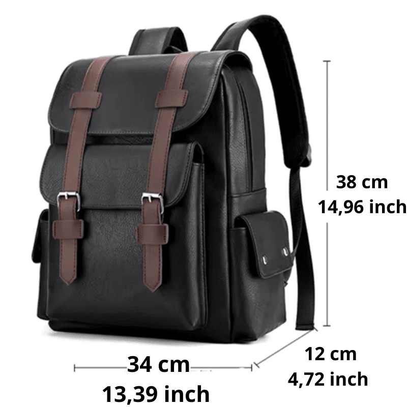 Leather Men's Backpack Balestrine - Image 29