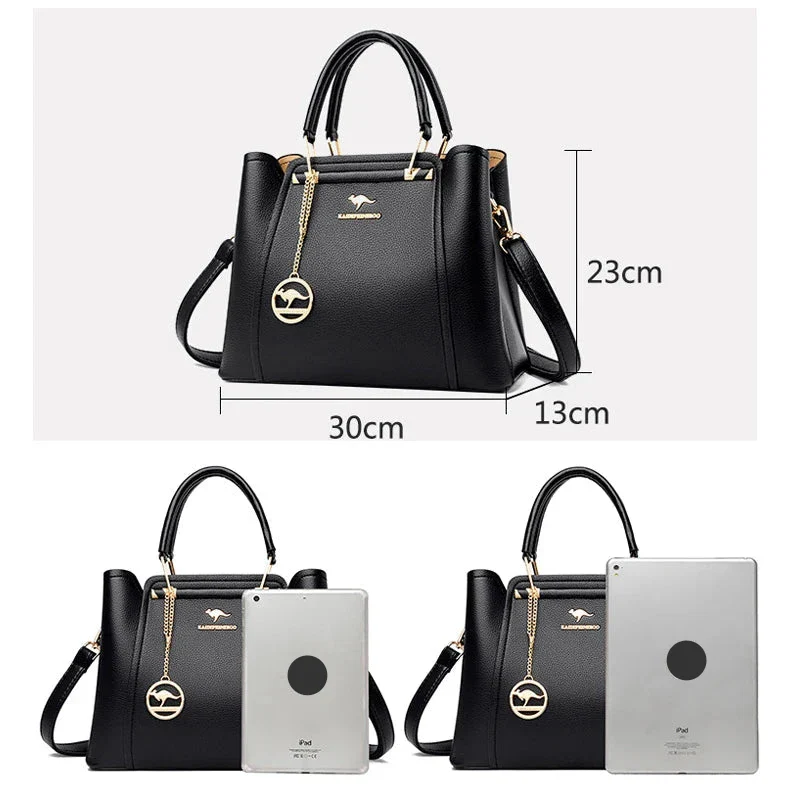 Luxurious Soft Leather Women's Shoulder and Crossbody Bag - Image 8