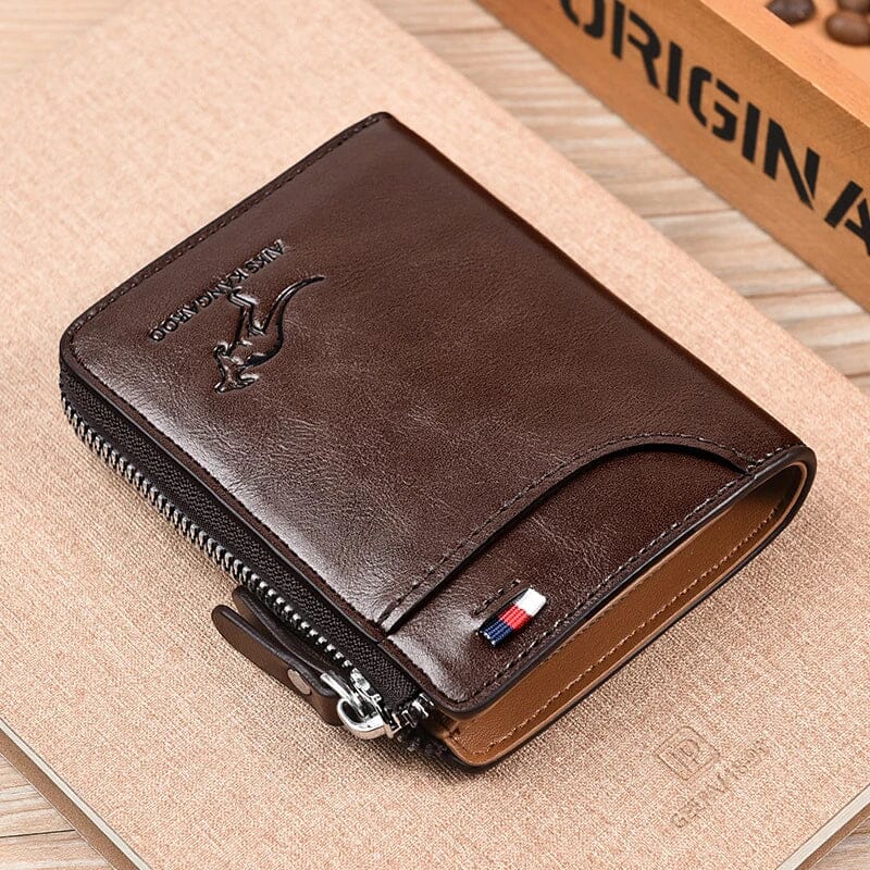 Men Wallet Zipper Leather Purse ( RFID PROTECTED ) - Image 13