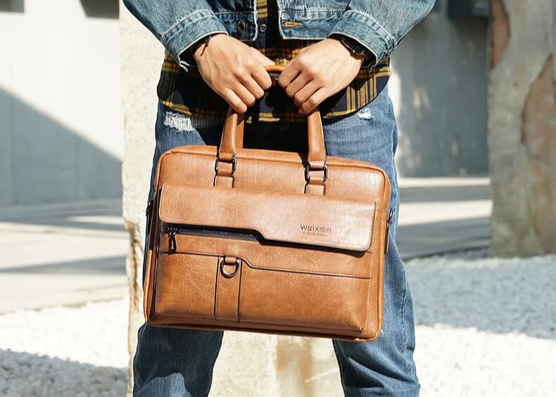 Men's Leather Briefcase Bag Wex - Image 12