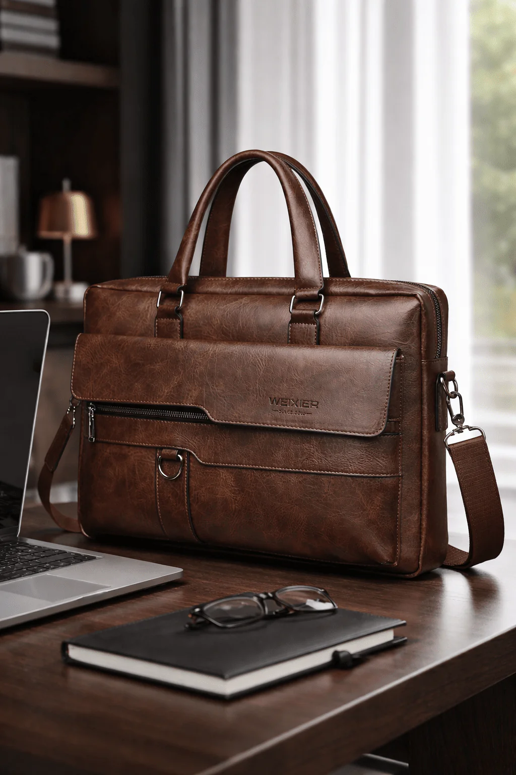 Men's Leather Briefcase Bag Wex - Image 13