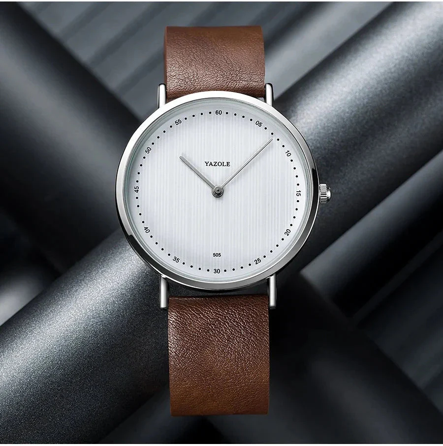 Men's Leather Luxury Watch Veron - Image 3