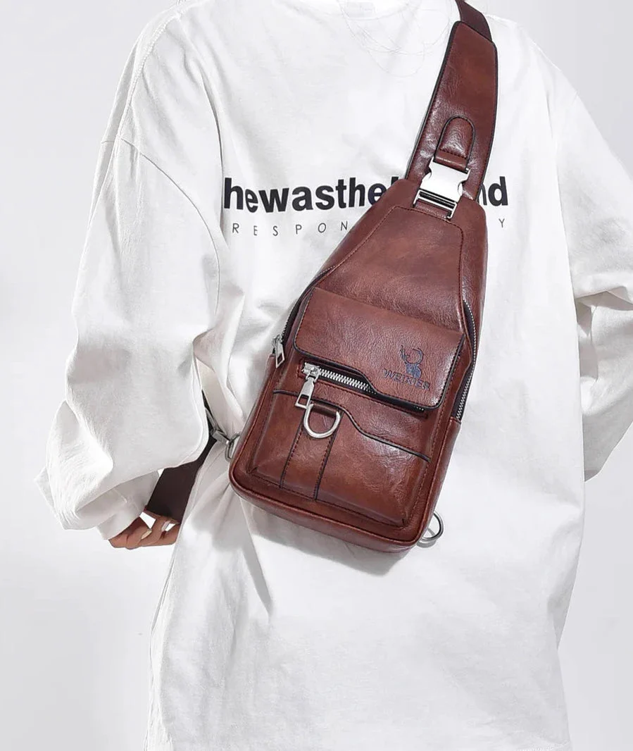 Phoenix Leather Crossbody Bag - Image 12