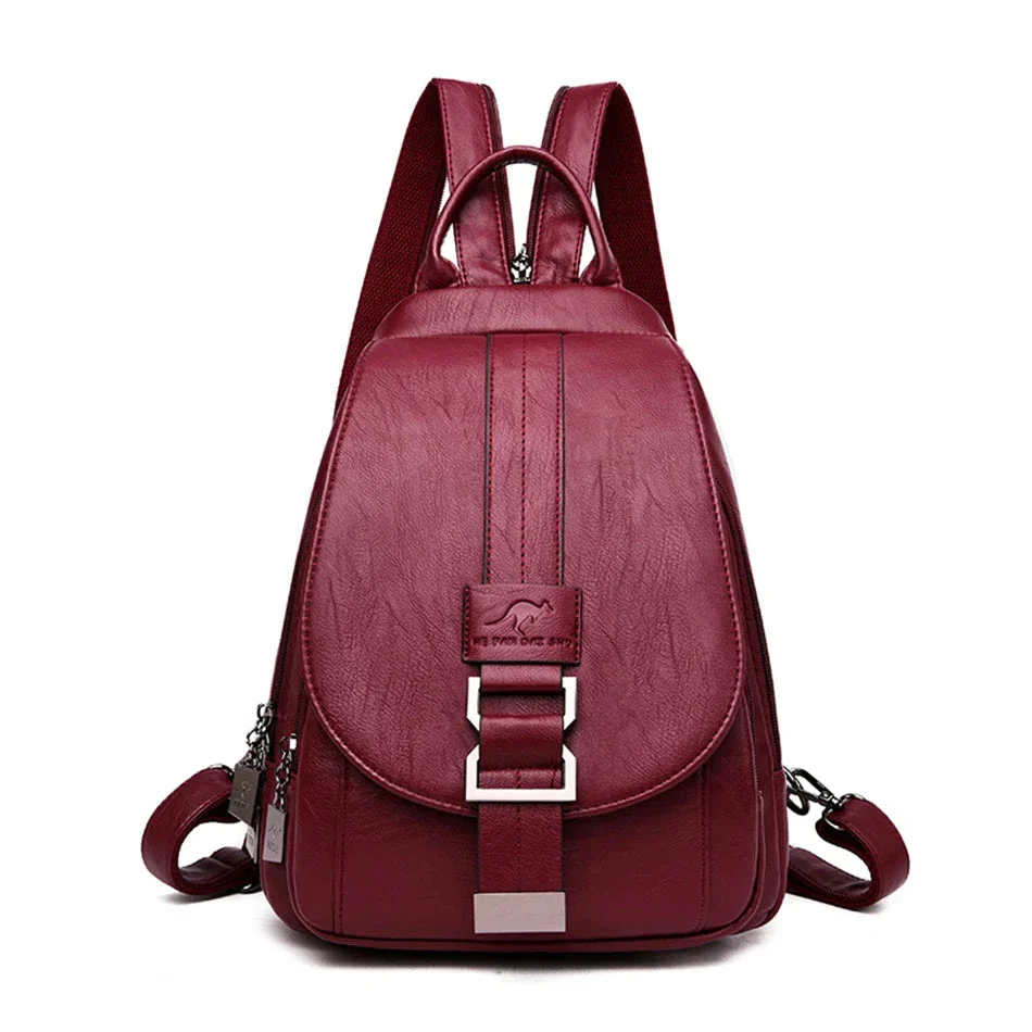 Multifunctional Women's Leather Backpack Allessa - Image 10