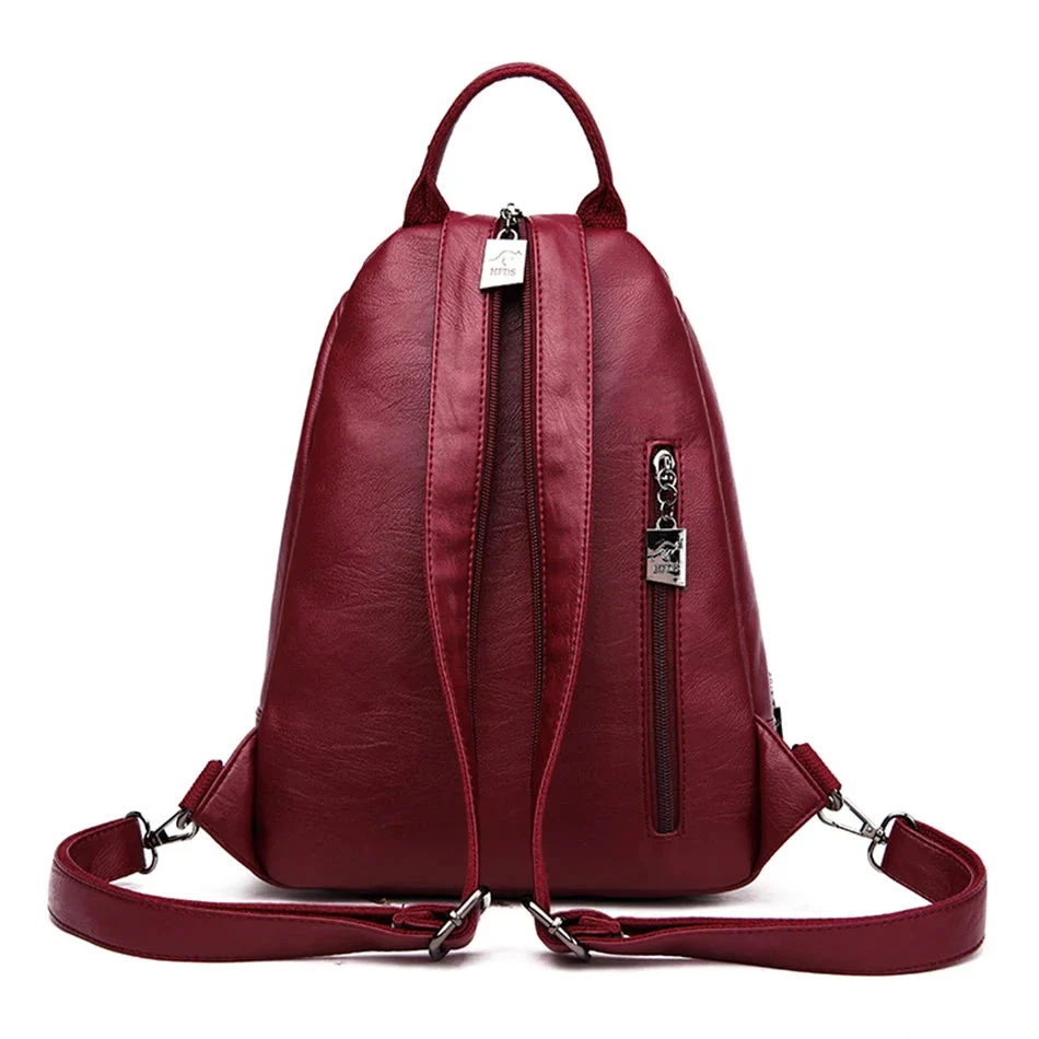 Multifunctional Women's Leather Backpack Allessa - Image 13