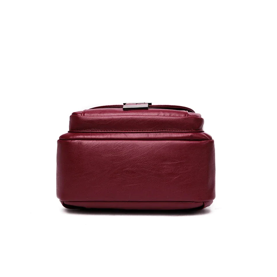 Multifunctional Women's Leather Backpack Allessa - Image 14