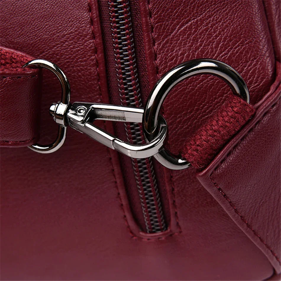 Multifunctional Women's Leather Backpack Allessa - Image 23