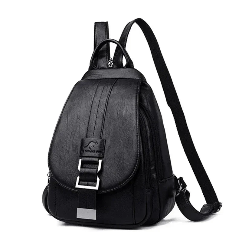 Multifunctional Women's Leather Backpack Allessa - Image 28