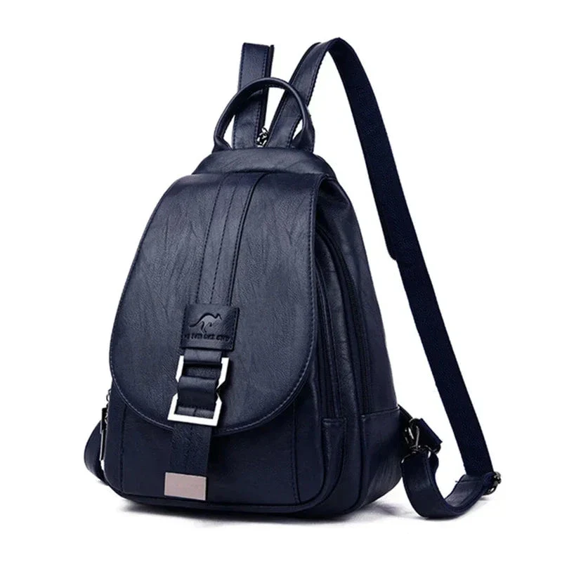 Multifunctional Women's Leather Backpack Allessa - Image 29