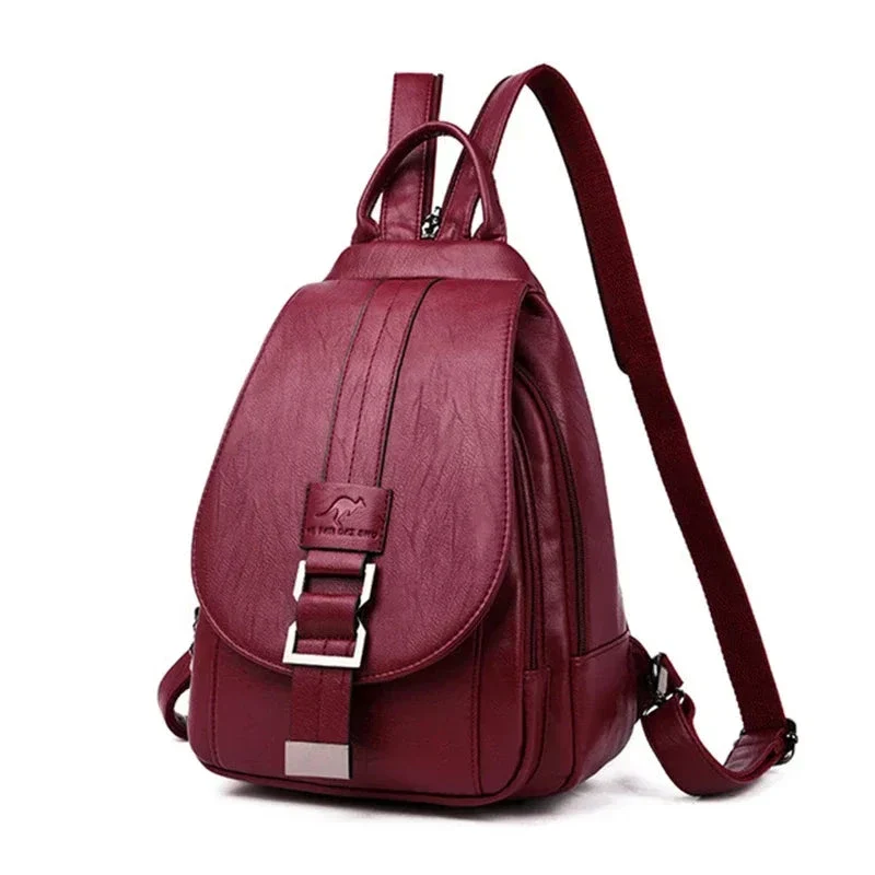 Multifunctional Women's Leather Backpack Allessa - Image 30