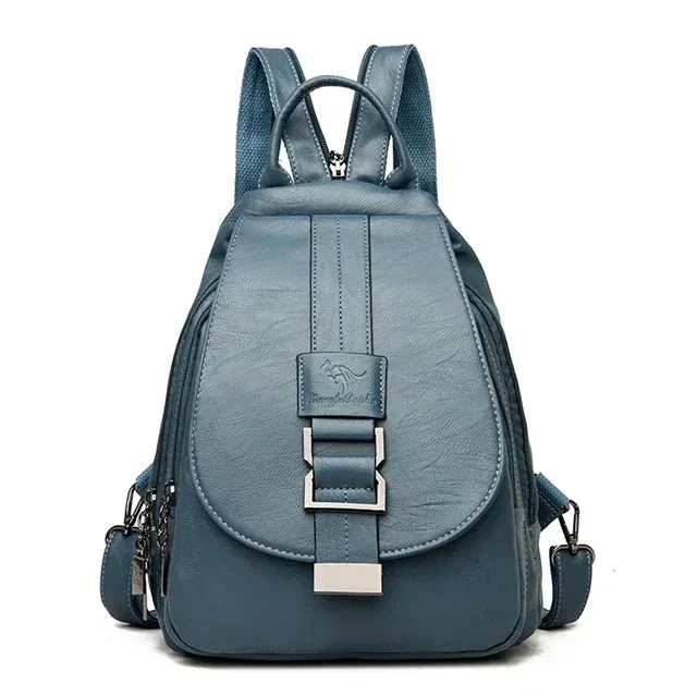 Multifunctional Women's Leather Backpack Allessa - Image 32