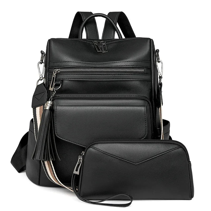 Premium Leather Women's Backpack with Gift Bag - Image 18