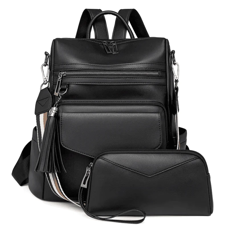 Premium Leather Women's Backpack with Gift Bag - Image 24