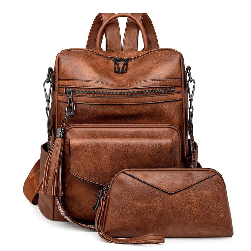 Premium Leather Women's Backpack with Gift Bag - Image 26