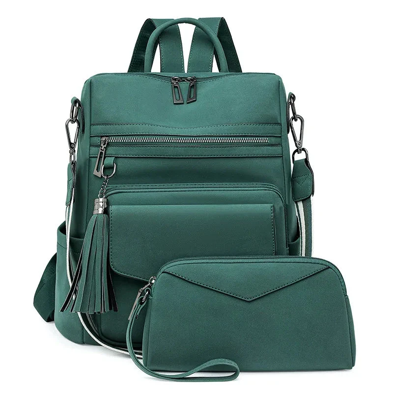 Premium Leather Women's Backpack with Gift Bag - Image 5