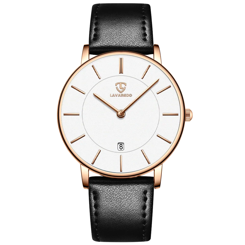 Refined Minimalist Men's Leather Wristwatch - Image 14