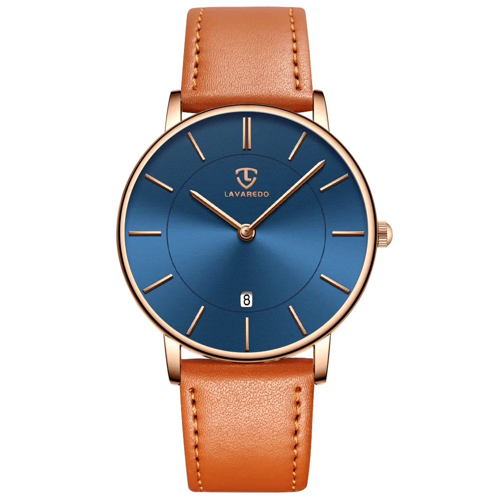 Refined Minimalist Men's Leather Wristwatch - Image 16