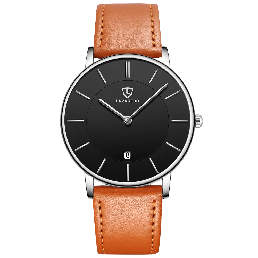 Refined Minimalist Men's Leather Wristwatch - Image 17