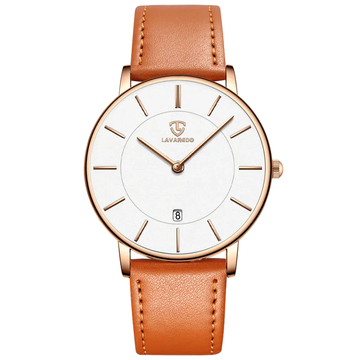 Refined Minimalist Men's Leather Wristwatch - Image 19