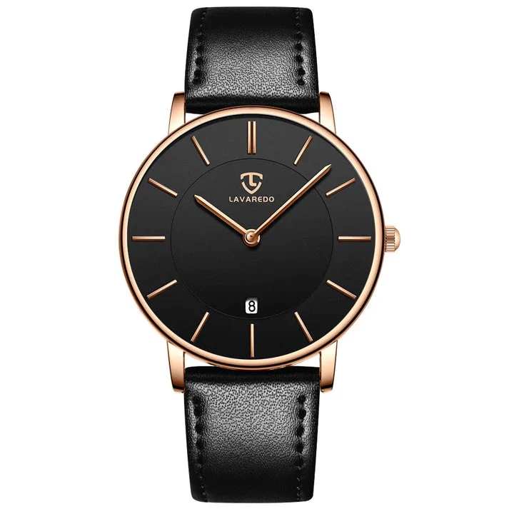 Refined Minimalist Men's Leather Wristwatch - Image 22