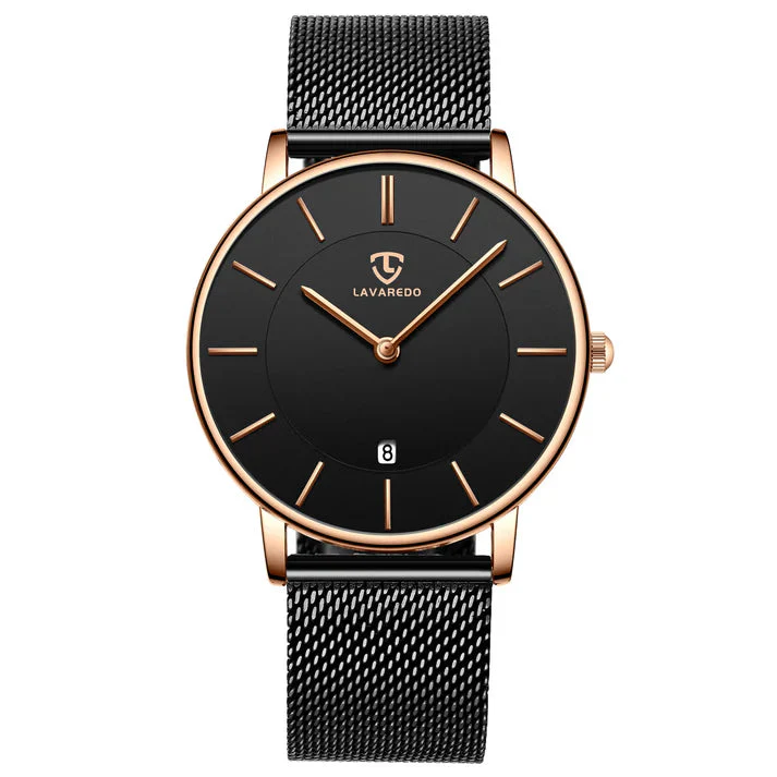 Refined Minimalist Men's Leather Wristwatch - Image 24