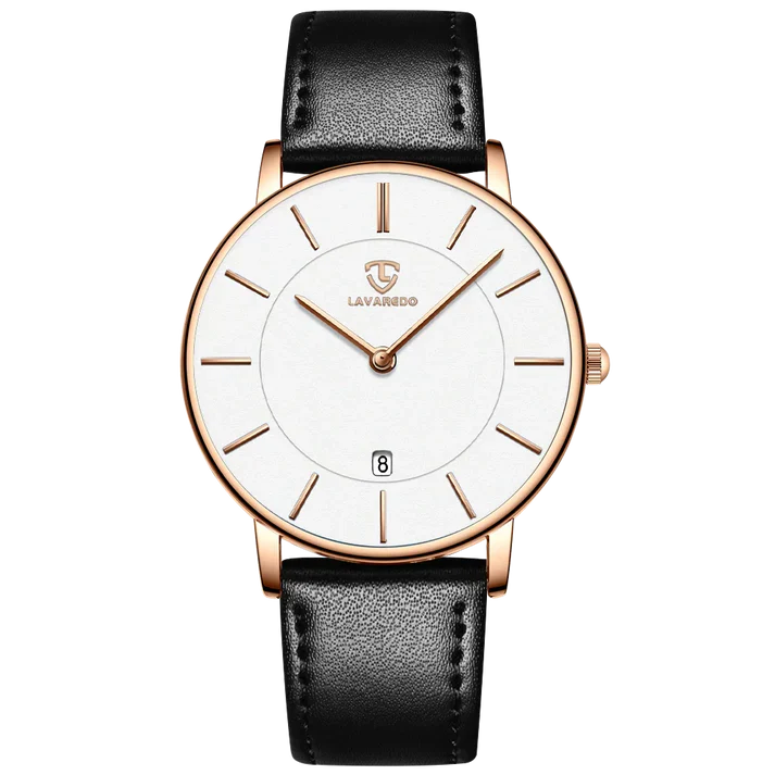 Refined Minimalist Men's Leather Wristwatch - Image 28