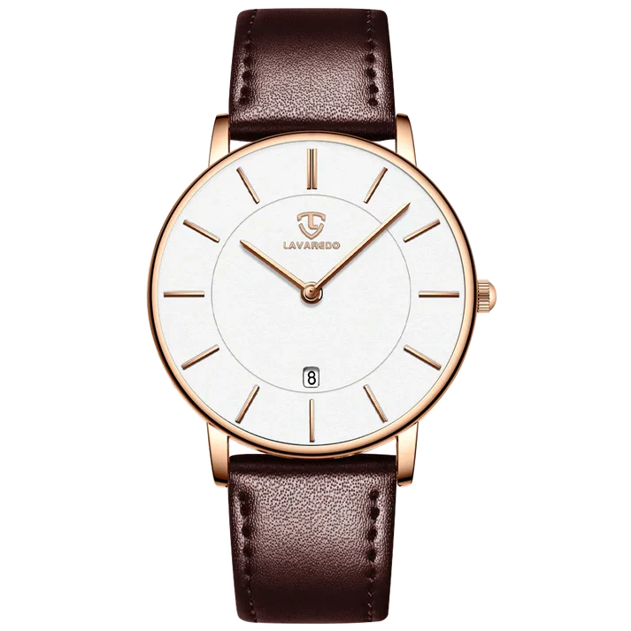Refined Minimalist Men's Leather Wristwatch - Image 29