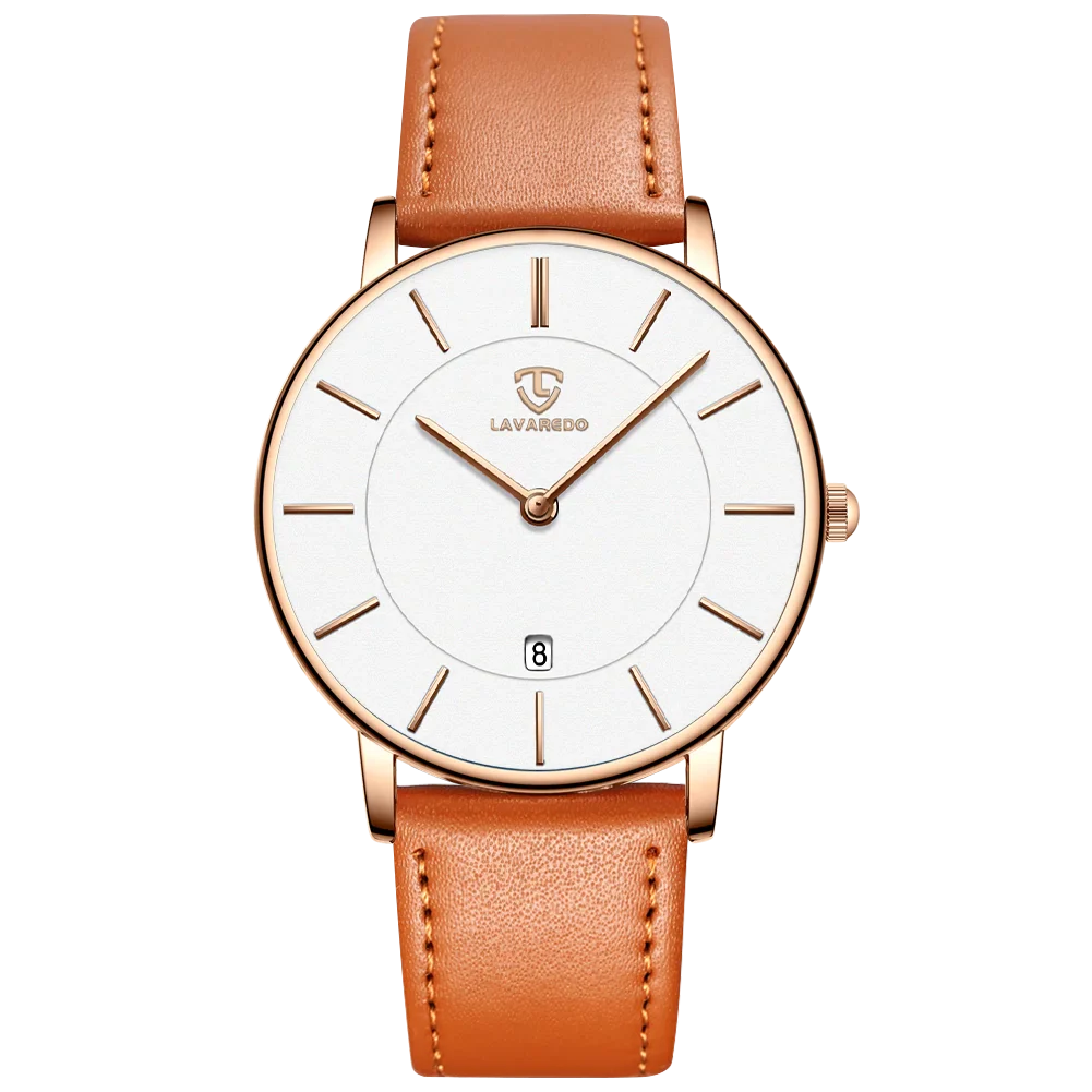 Refined Minimalist Men's Leather Wristwatch - Image 9
