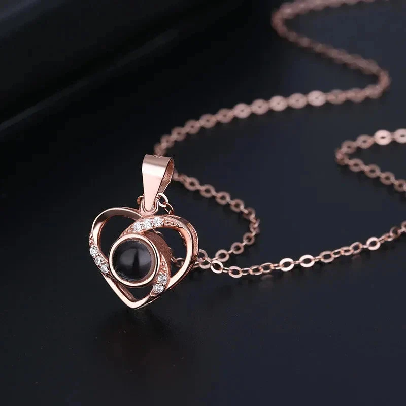 Rose of Love Heart Necklace - Image 4