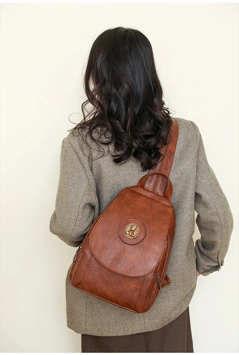 Versatta High-Quality Leather Women's Anti-Theft Backpack - Image 10