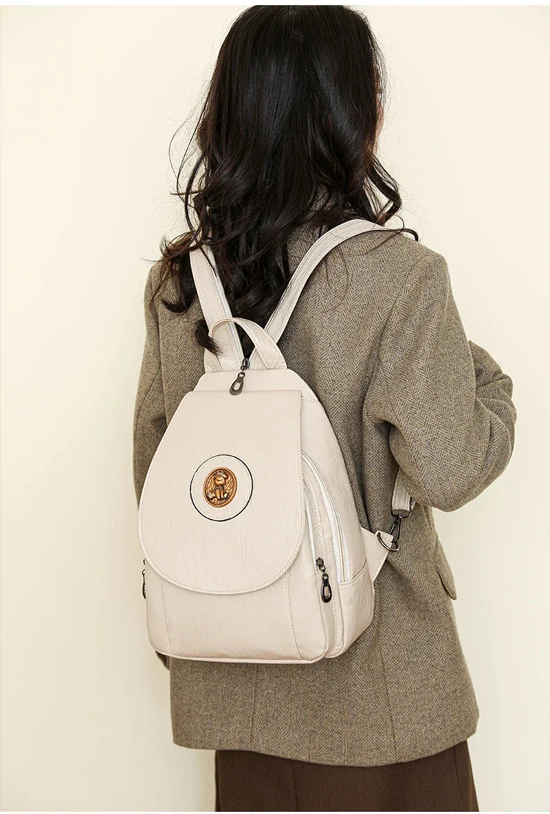 Versatta High-Quality Leather Women's Anti-Theft Backpack - Image 11